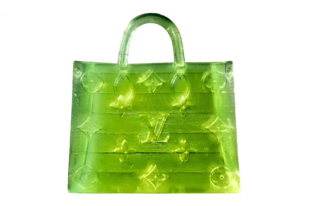 microscopic 3D printed Louis Vuitton bag