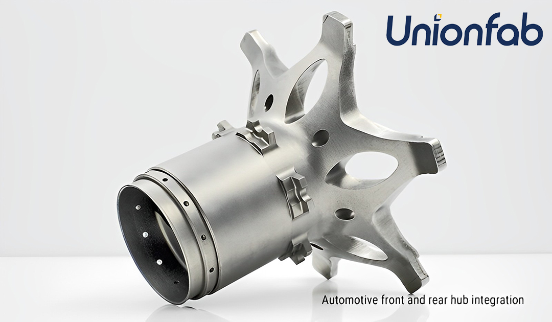 Automotive front and rear hub integration crafted from durable 17-4 PH stainless steel.