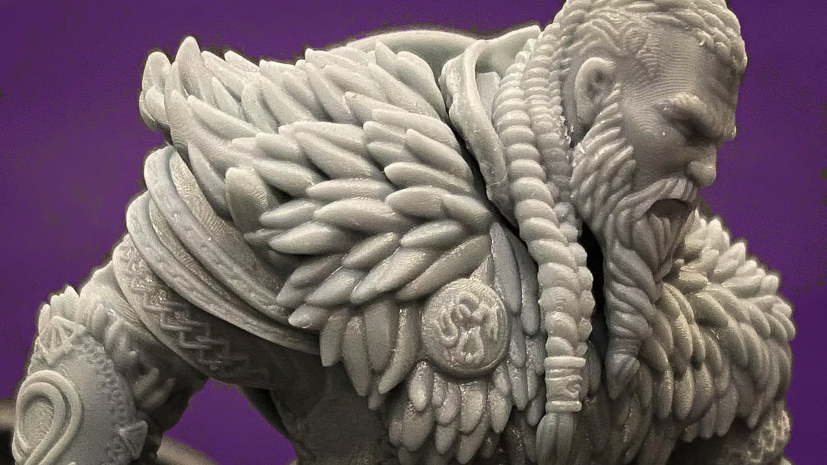 A finely detailed, high-resolution 3D printed piece