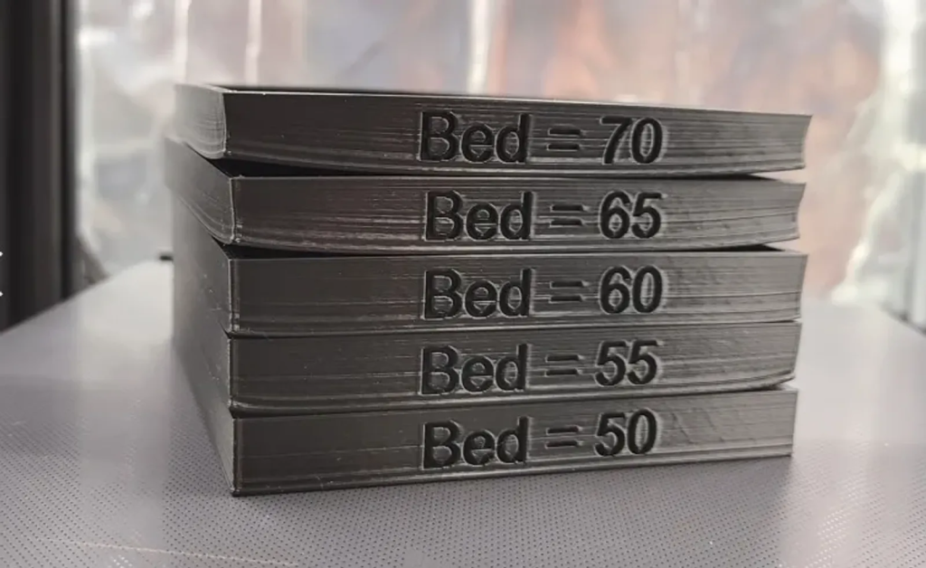 PLA Bed Temperature: Bed warping temperature tests (PLA)