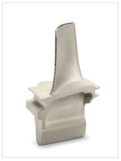 3D printed Ni-alloy turbine blade by Siemens