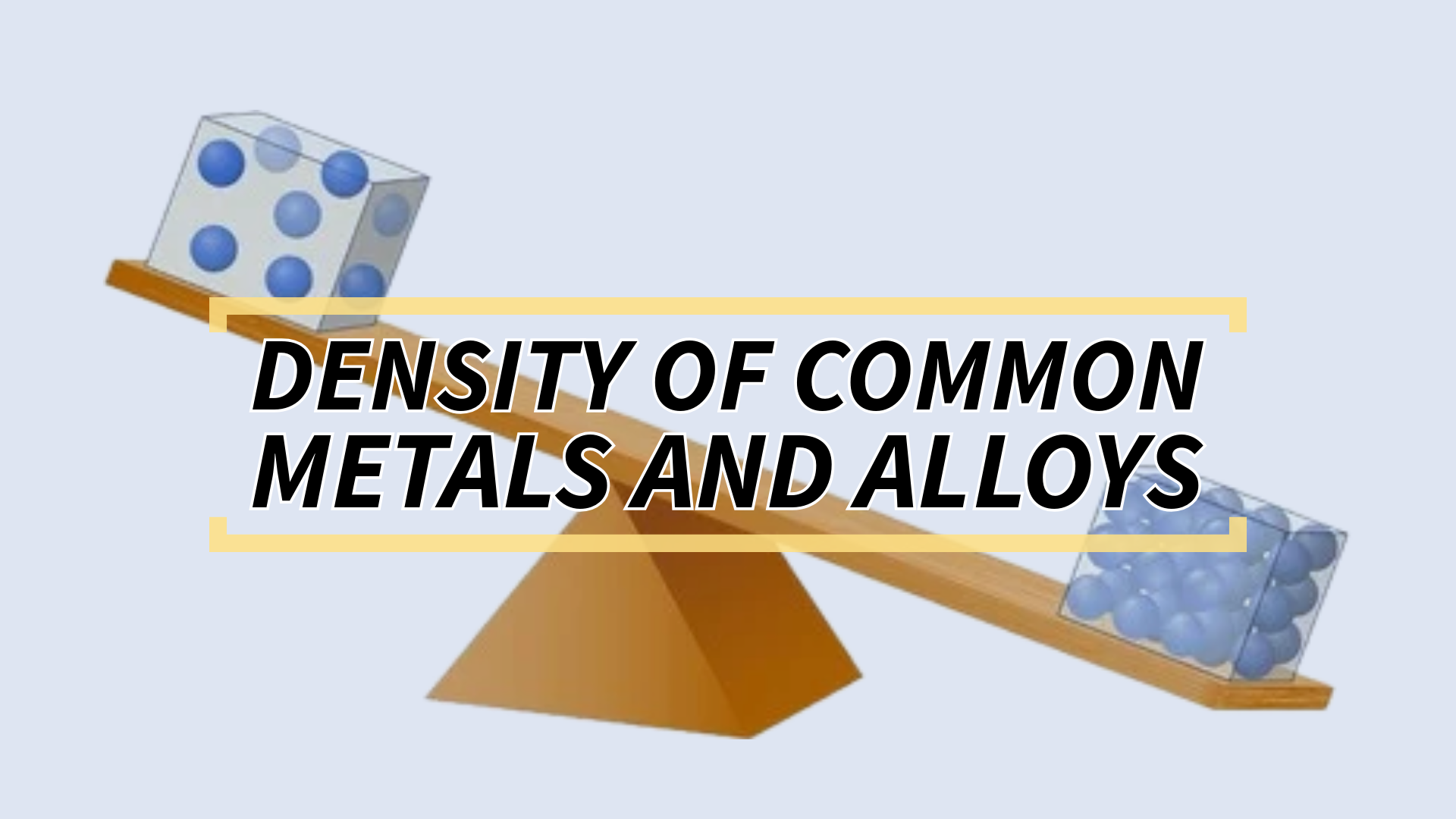 Density of Common Metals and Alloys