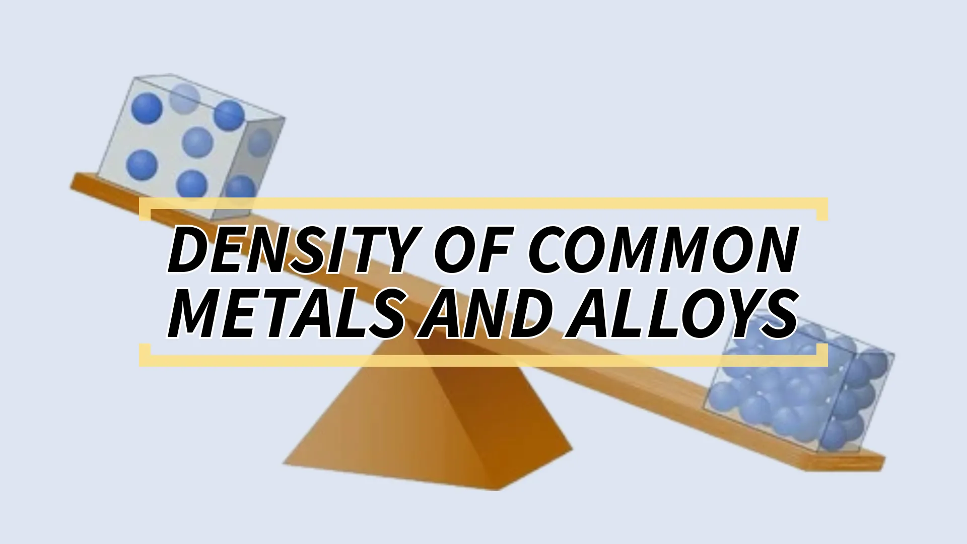 Density of common metals and alloys