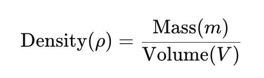 the formula to calculate density