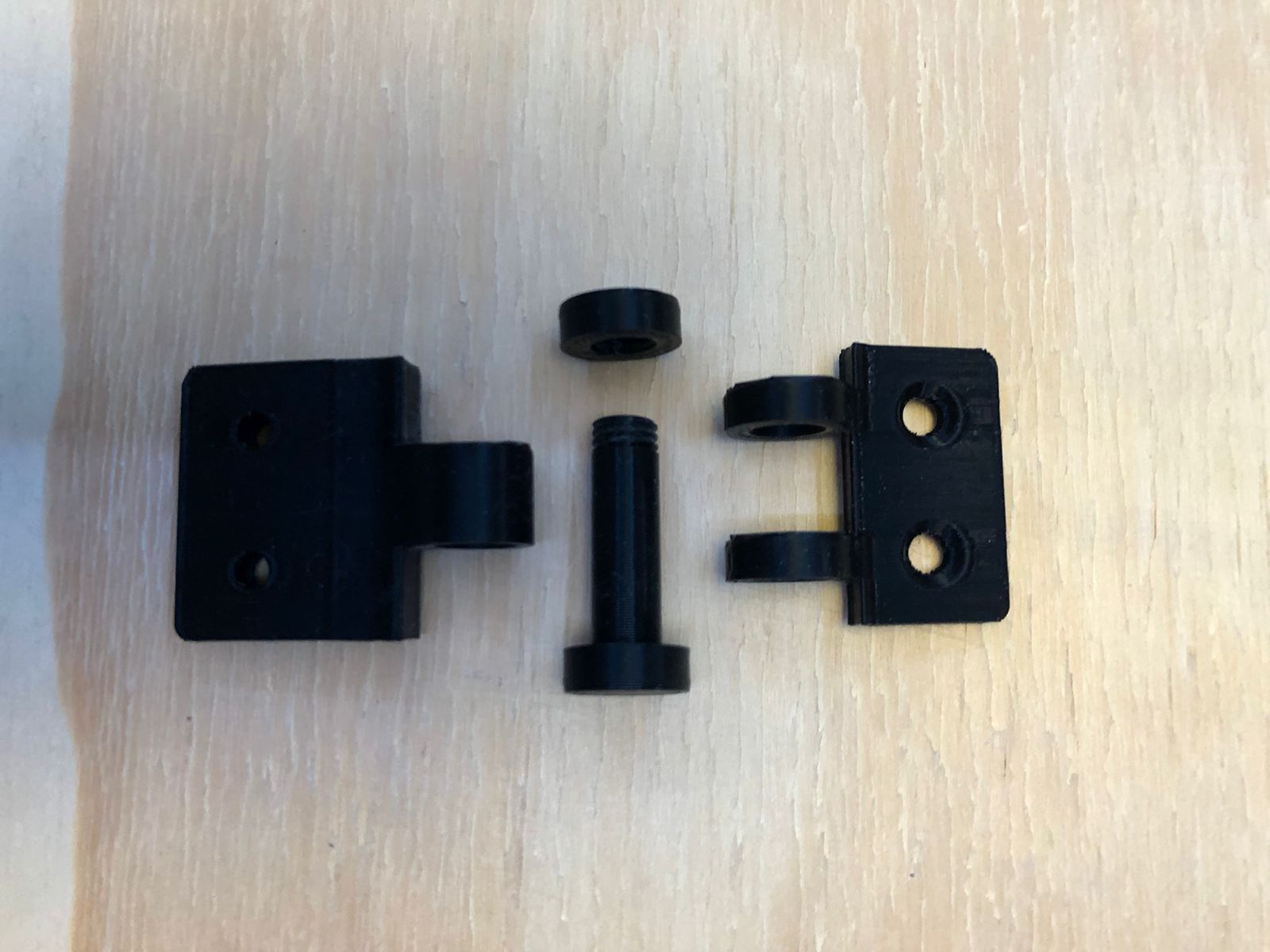 3D Printed Hinges designed to use for an acrylic door for an enclosure