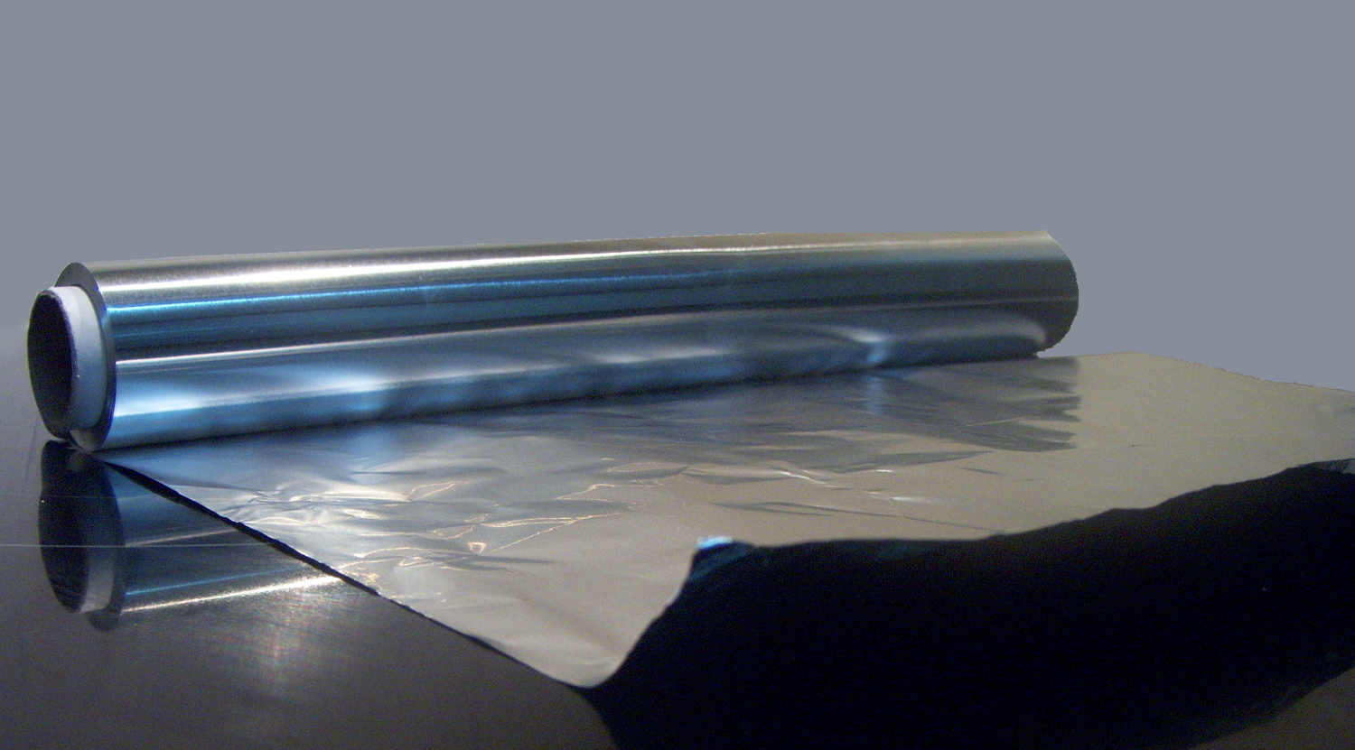 A roll of aluminium foil
