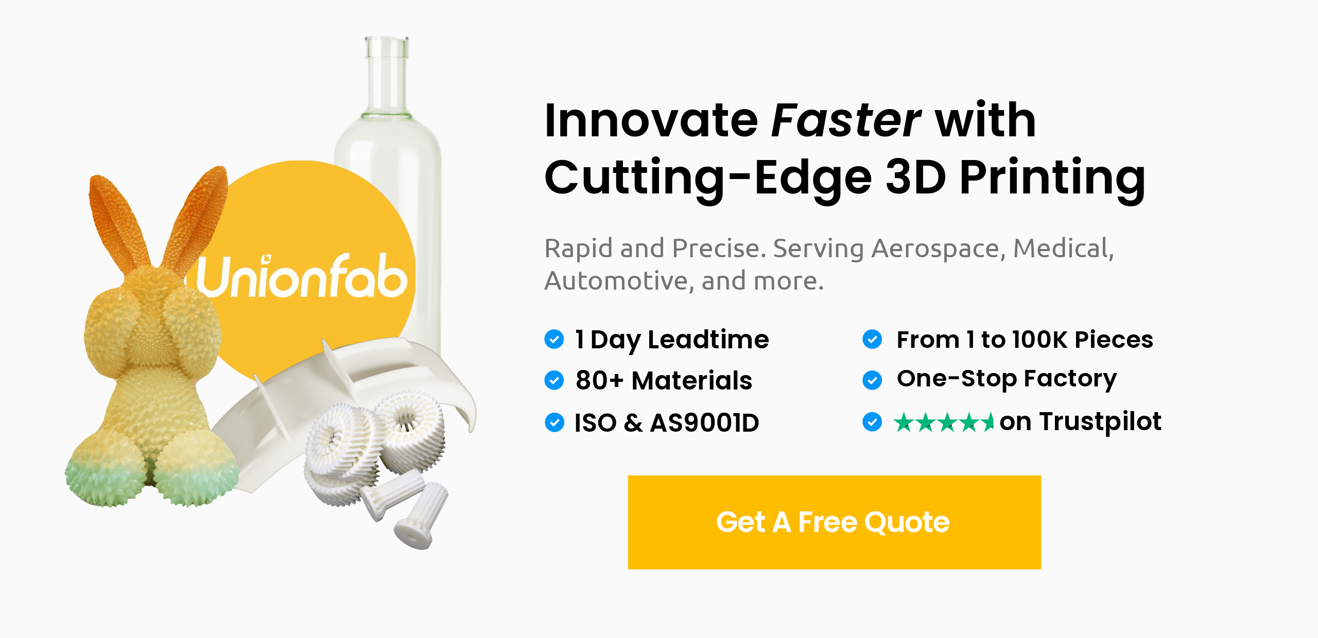 unionfab sls TPU 3d printing quote banner