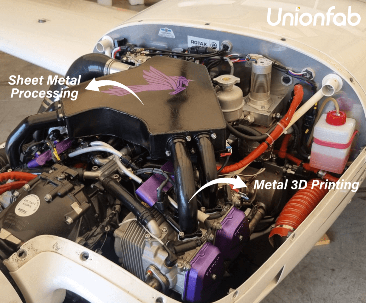 AlSi10Mg engine plenum printed by Unionfab
