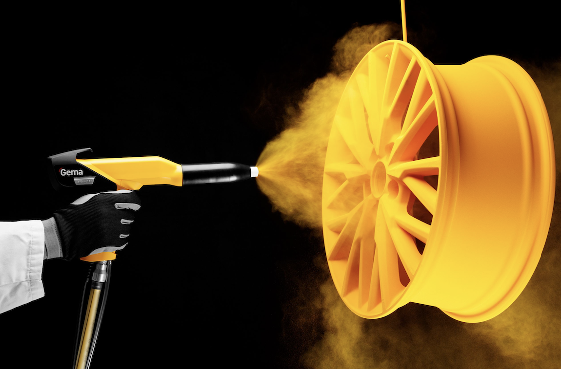 process of powder coating